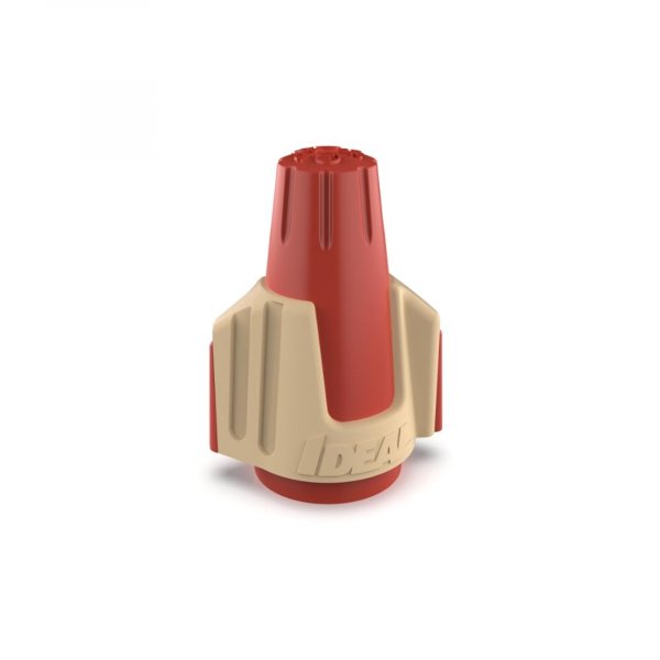 Ideal Electrical Twister PRO (30-144) Red/Tan Wire Connector, Box of 50 — Smooth Twist-On Wire Nuts for 22 to 8 AWG with SureGrip Comfort Overmold