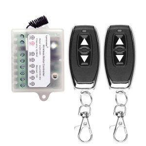 fushionsea DC 8V 12V 24V 36V Motor Remote Switch for Linear Actuator, 433Mhz 10A Motor Forward Reverse Relay Switch（Momentary Mode）