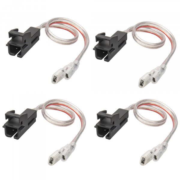 RED WOLF Door Speaker Wiring Harness Replacement for Chevy GMC Silverado Sierra 1995-2009, Buick 1995-2006, Cadillac 1988-1999 Install Aftermarket Audio Speaker Wire Cable 4 PCS