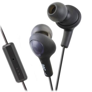 JVC HAFR6B Gumy Plus Earbuds w/Remote & Microphone (Black)