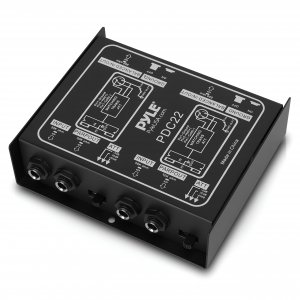 PYLE-PRO Premium Direct Injection Audio Box - Passive DI Unit Hum Eliminator w/ Input Attenuator to Connect Guitar & Bass - 1/4 Inch Impedance Transformer Connector to Balanced & Unbalanced XLR-PDC22
