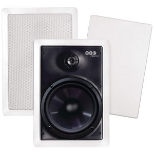 BIC AMERICA BICMPRO6W 150-Watt 6.5" In-Wall Speakers w/Tweeters & Grilles
