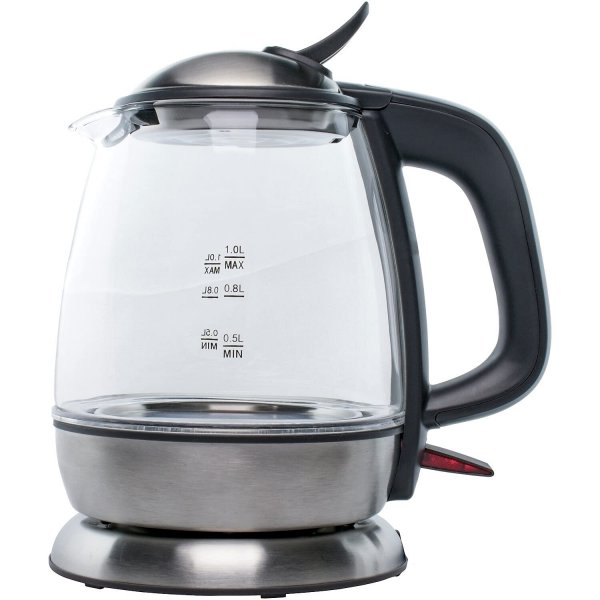 Brentwood Appliances KT-1910BK 1L Cordless Glass Electric Kettle