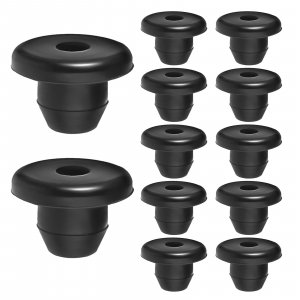 12 Pcs Hydraulic Jack Oil Plug Fit Hole of 5/16", Flat-Head Rubber Floor Accessories Replacement Parts Horizontal Bung Universal Rubber Filler Bung for Oil Reservoir Filler Hole