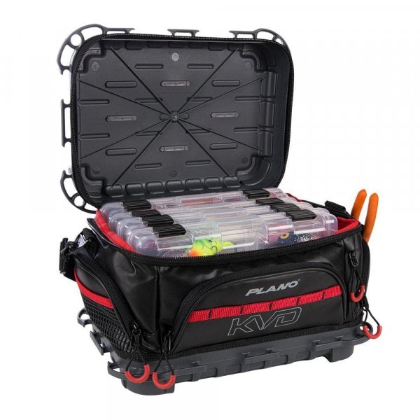 Plano PLAB36700 KVD Signature Series Tackle Bag, Black/Gray/Red