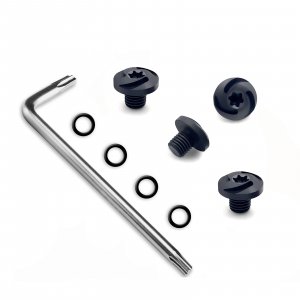 Guuun 92fs Grips Screws for Beretta, 4 O Rings, T10 Torx Key, 4 Stainless Steel Screws Fancy Screws Black