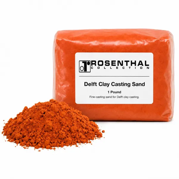 Rosenthal Delft Clay Casting Sand (1 Pound) - Professional Jewelry Making & Molding Supplies for Metal Casting, Silver Jewelry & DIY Artisan Projects - Rosenthal Collection Since 1926
