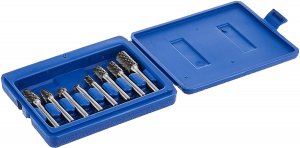 Astro 2181 Double Cut Carbide Rotary Burr Set with 1/4Inch Shank