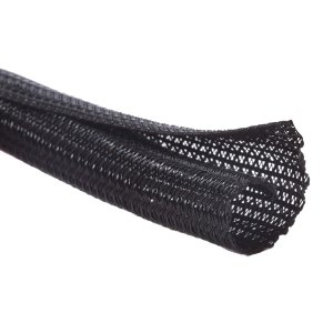 Alex Tech 25ft - 1/4 inch Cord Protector Wire Loom Tubing Cable Sleeve Split Sleeving for USB Cable Power Cord Audio Video Cable – Protect Cat from Chewing Cords - Black