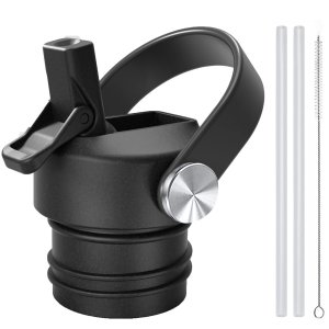 Straw Lid for Hydro Flask Standard Mouth 18 oz 21 oz 24 oz Top Lids with Straw for Iron Flask Narrow Mouth 20 24 32 64 oz,Sports Water Bottle Accessories Replacement Dust Cover Straw Cap