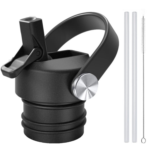Straw Lid for Hydro Flask Standard Mouth 18 oz 21 oz 24 oz Top Lids with Straw for Iron Flask Narrow Mouth 20 24 32 64 oz,Sports Water Bottle Accessories Replacement Dust Cover Straw Cap