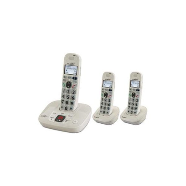 Clarity D712C2 DECT 6.0 Amp. Phone w/Answering Machine & 2 Expandable Handsets