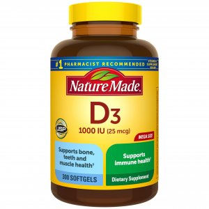 Nature Made Vitamin D3 1000 IU (25 mcg), 300 Vitamin D Softgels