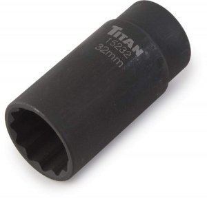 Titan 15232 12 Point Axle Nut Deep Well Socket  32mm & 1/2 in Drive
