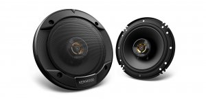 Kenwood KFC-1666R Road Series Car Speakers (Pair) - 6.5" 2-Way Car Coaxial Speakers, 300W, 4-Ohm Impedance, Cloth Woofer & Balanced Dome Tweeter, Heavy Duty Magnet Design
