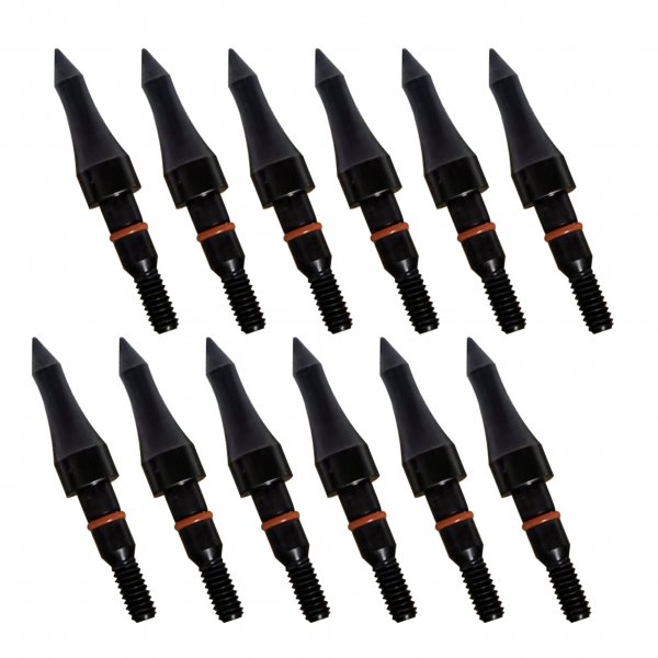 12pcs Archery Arrow Tips 100/125/150/200 Grain Field Tips 5/16 Inch Screw in Bullet Points, Archery Target Crossbow Practice Tip for Arrow Recurve Bow Compound Bow, Hunting Bow Arrow Target Practice