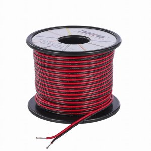 TUOFENG 22 AWG 2 Conductor Wire, 100 ft Red Black PVC Cable for LED
