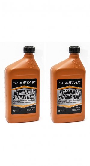 SeaStar Steering Fluid, 1 Quart (Two Pack), Marine, Prevent Corrosion, 32 oz