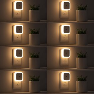 Sujeet Night Light, Night Lights Plug into Wall 8-Pack, Nightlight Plug in Night Light, Dusk to Dawn Night Lamp Led (Warm White)