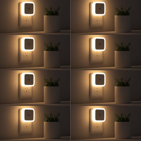 Sujeet Night Light, Night Lights Plug into Wall 8-Pack, Nightlight Plug in Night Light, Dusk to Dawn Night Lamp Led (Warm White)