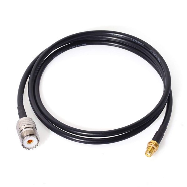 BINGFU Ham Radio Antenna Adapter SMA Female to UHF SO239 Female RG58 Coaxial Jumper Cable 1m 3 feet for Handheld Ham Two Way Radio Walkie Talkie Wouxun Baofeng BF-F8HP UV-5R UV-82 BF-888S GT-3