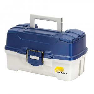 Plano 620206 Two-Tray Tackle Box  Blue Metallic/Off-White