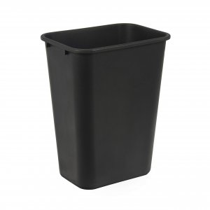 Amazon Basics Rectangular Commercial Office Wastebasket, Easy to Clean, Space-Saving,15.5"L x 11.5"W x 20"H, 10 Gallon, Black