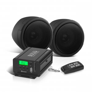 Boss MCBK520B Motorcycle/UTV Speaker & Amp USB/SD/FM Waterproof Speakers black