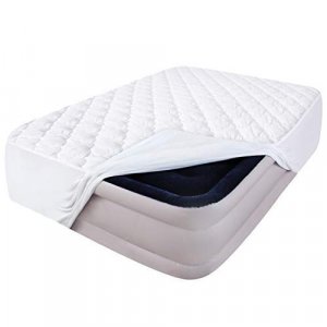 Twin Mattress Pad Cover, Air Mattress Topper Quilted Fitted Twin Size