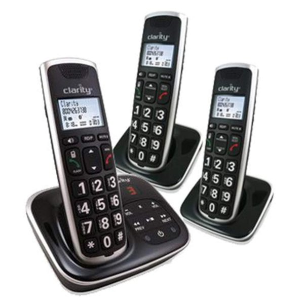 Clarity BT914C2 Cordless Phone w/Answering Machine & 2 Expandable Handsets