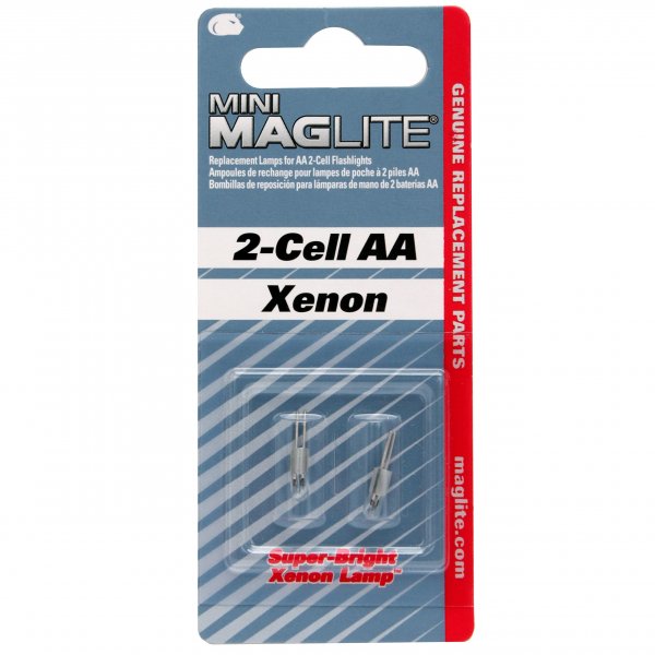 MINI MAGLITE LM2A001 Xenon Replacement Lamp for Mini 2-Cell AA Flashlight 2 Pack
