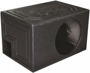 Q Power QBOMB12VLSINGLE Single 12" Ported Subwoofer Box w/Bedliner Paint Coating
