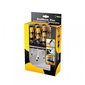 Wera 05018282001 932/6 Kraftform Plus Screwdriver Set and Rack 6-Pieces