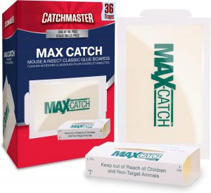 Catchmaster Max-Catch Glue Traps 36pk, Sticky Mouse Traps Indoor for Home