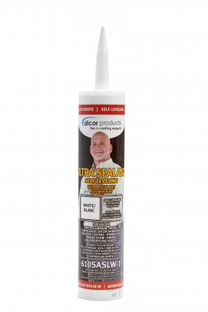 Dicor 610SASLW-1 Self-Leveling Ultra Sealant System - 10.1 Oz, White, High Performance, Non-Yellowing, Fast Curing, Durable, Highly Compatible, UV Stabilized