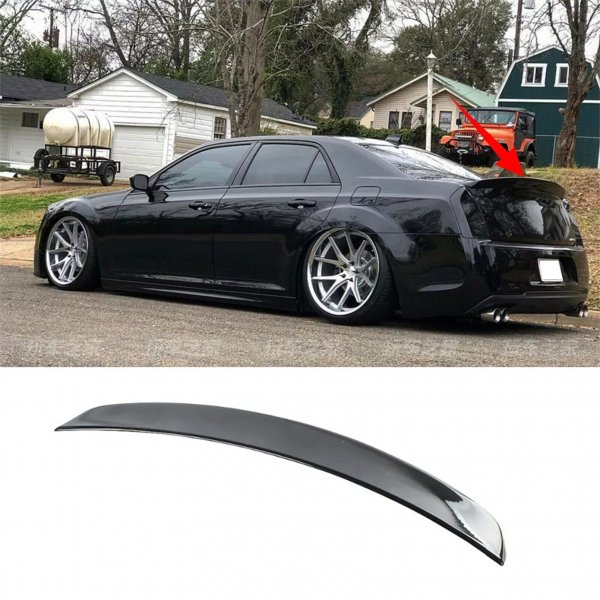 MUTUSAISI Rear Trunk Lip Spoiler Wing Fit for Chrysler 300 300C 300S 2011-2023 Tail Lid Duckbill Accessories Gloss Black