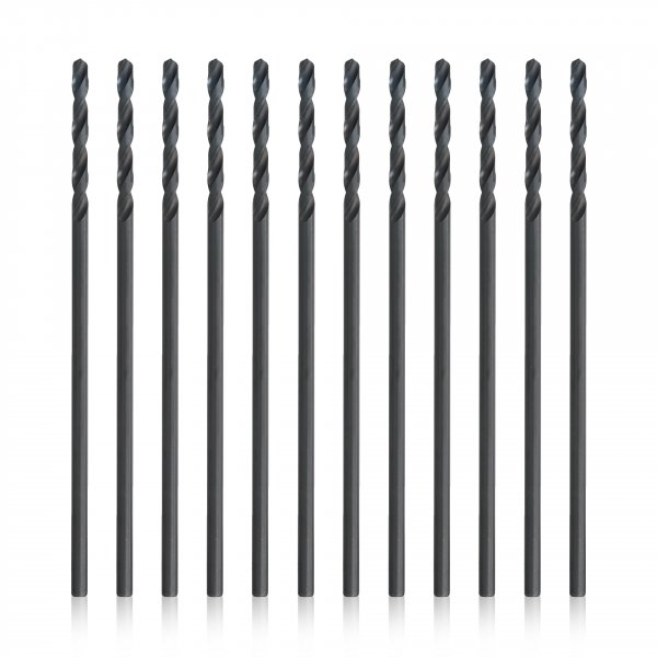 Drill America 7/32" x 6" High Speed Steel Aircraft Extension Drill Bit (Pack of 12), D/AA Series