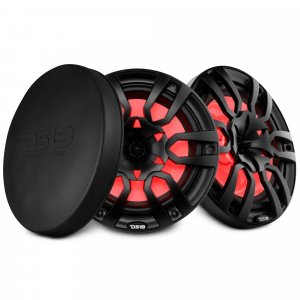 DS18 Nxl-10Bk Hydro – 10” Black 2-Way Speaker with Bullet Tweeter, 900W Max, 300W Rms, 100% Uv Stable, Ip65 Marine Grade Specs, 4 Ohms, Integrated RGB Led Lighting (2 Speakers)