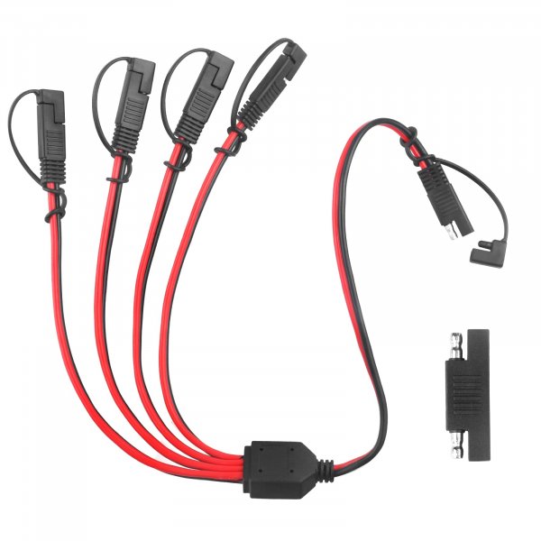 PAEKQ 12AWG SAE Y Splitter Cable 1 to 4 Way SAE Extension Cord,2FT