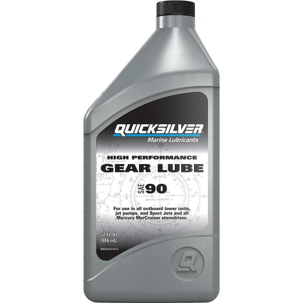 Quicksilver SAE 90 High Performance Gear Lube for Outboards and Sterndrives, 32 oz