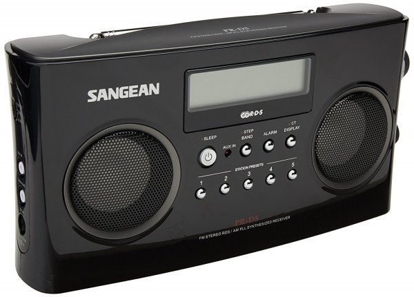 SANGEAN SNGPRD5BK PR-D5 FM-Stereo/AM Portable Digital-Tuning Radio (Black)
