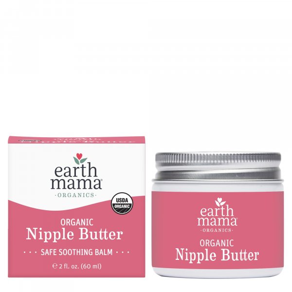 Earth Mama Organic Nipple Butter - 2 fl oz - Lanolin-Free Nipple Cream - Safe, Soothing Balm for Breastfeeding - Postpartum Essentials for Nursing