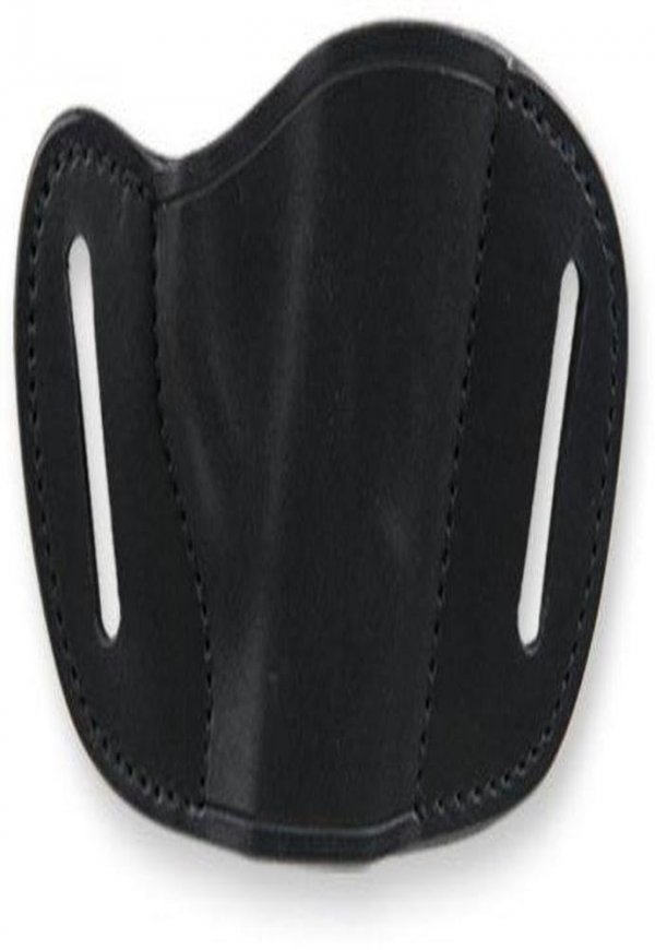 Bulldog MLBM Medium  Right Hand Black Molded Leather Belt Slide Holster