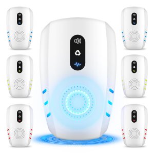 2026 Upgraded Ultrasonic Indoor Pest Repeller, 3-Mode Mouse Traps, 6 Pack