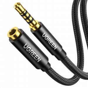 UGREEN Headphone Extension Cable 3.5mm Aux 4 Pole TRRS Stereo Cord 6.6FT