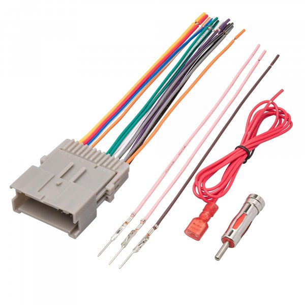 RED WOLF Car Radio Wiring Harness w/Antenna Adapter Compatible with 2002-2008 GM Chevy Silverado Impala GMC Sierra Buick Cadillac Aftermarket Stereo CD Receiver Wire Cable Aerial Connector Plug