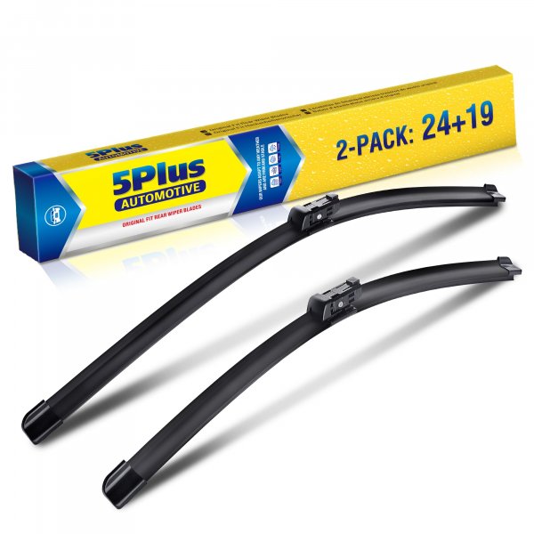 5 PLUS Custom-Fit Wipers For 2011-2023 VW Jetta Wiper Blades,24"+19"-2 PACK