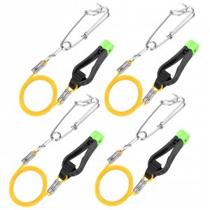 TSV 4PCS Power Grip Line Release - Fishing Down-Rigger Clip with 17" Leader