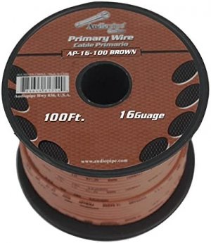 Audiopipe AP16100BR 16 gauge 100ft Brown primary wire