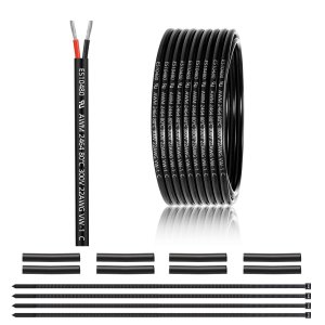 22 Gauge 2 Conductor Electrical Wire 25FT, UL 2464 22 AWG 2 Wire Cable